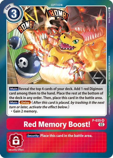 Red Memory Boost! [P-035] (Resurgence Booster) [Promotional Cards] | Clutch Gaming