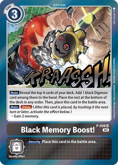 Black Memory Boost! [P-039] (Resurgence Booster) [Promotional Cards] | Clutch Gaming
