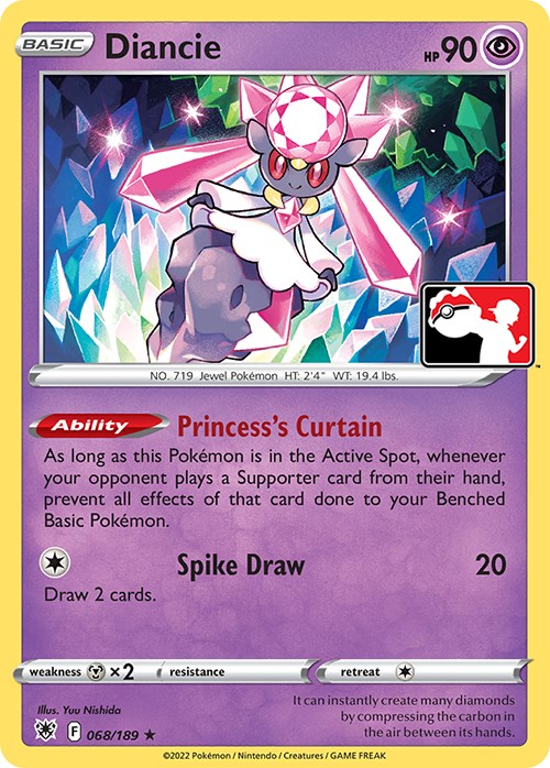 Diancie (068/189) [Prize Pack Series Three] | Clutch Gaming