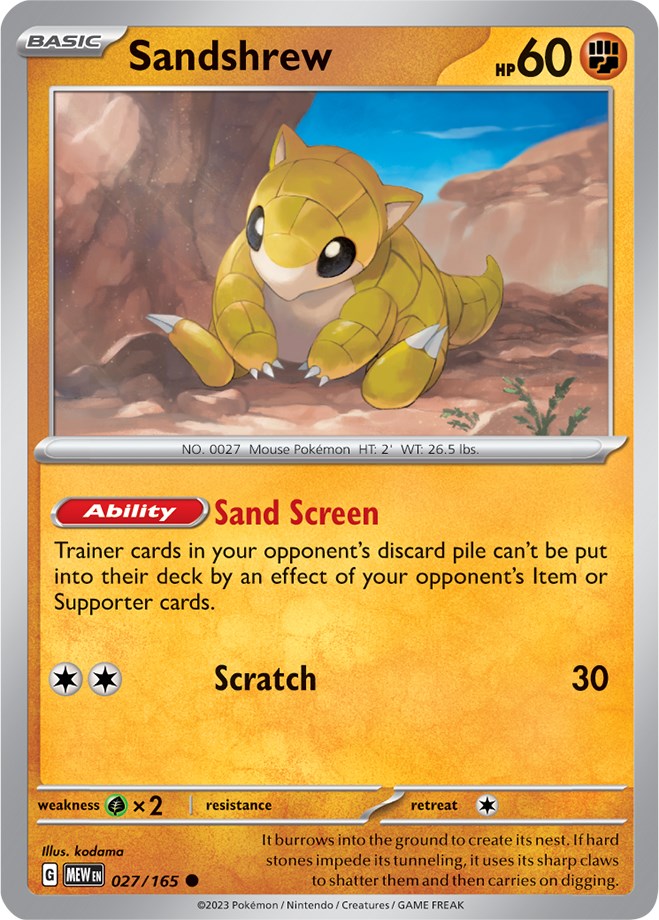 Sandshrew (027/165) [Scarlet & Violet: 151] | Clutch Gaming