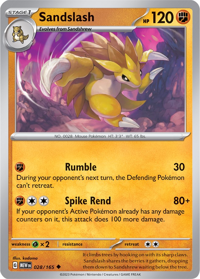 Sandslash (028/165) [Scarlet & Violet: 151] | Clutch Gaming