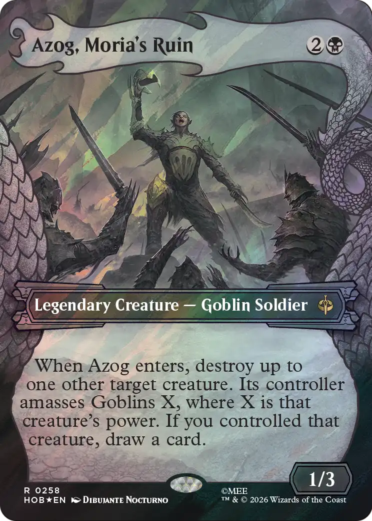 Azog, Moria's Ruin (Showcase) (Surge Foil) [The Hobbit] | Clutch Gaming