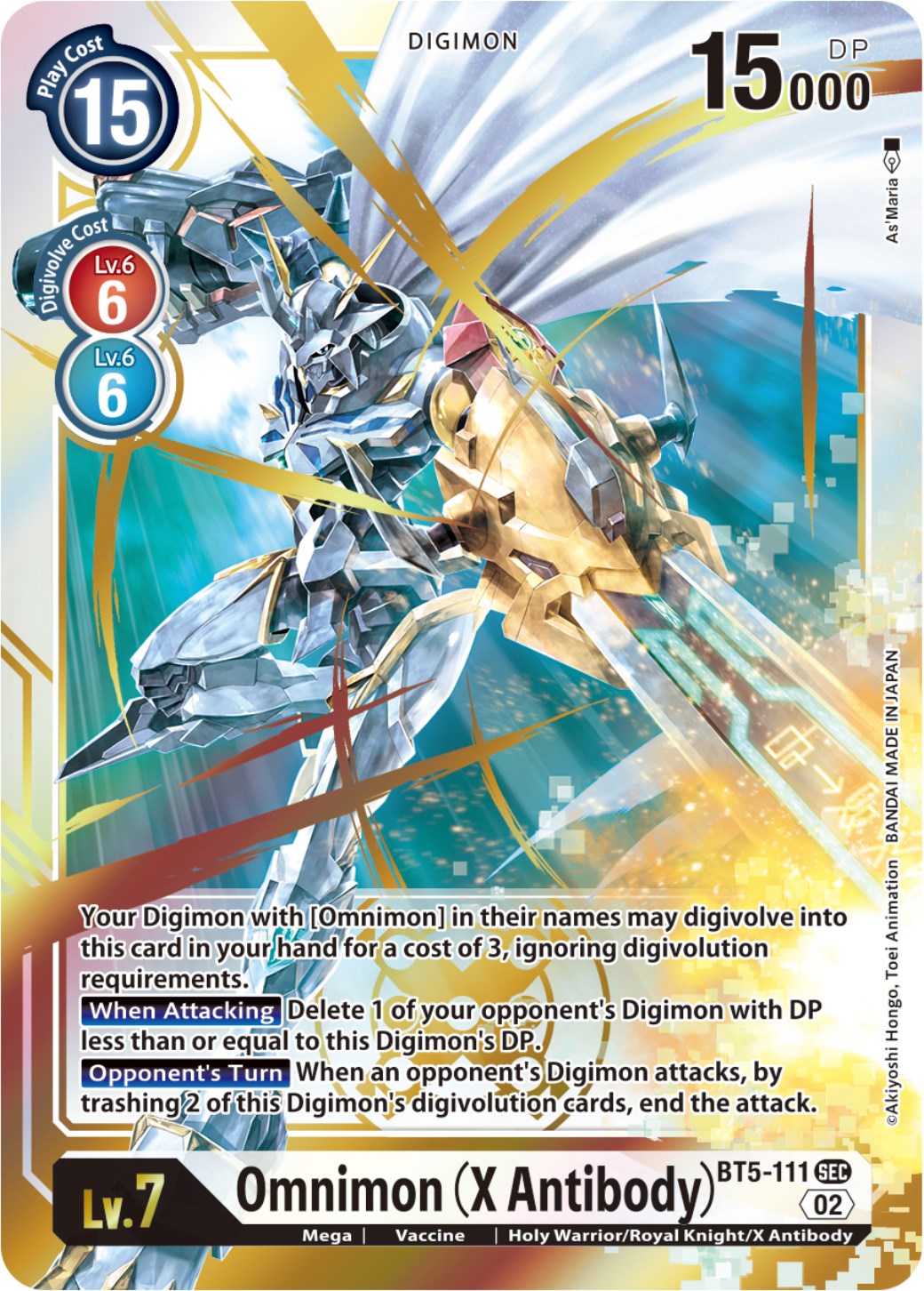 Omnimon (X Antibody) [BT5-111 ] (Resurgence Booster Reprint) [Resurgence Booster] | Clutch Gaming