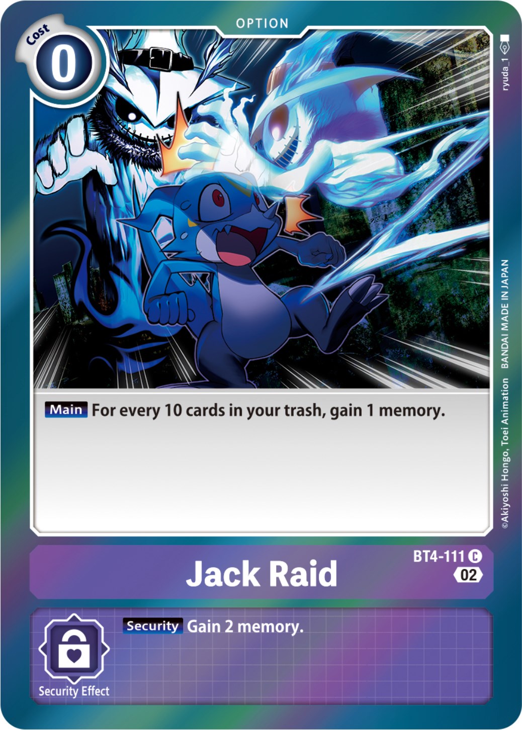 Jack Raid [BT4-111] (Resurgence Booster Reprint) [Resurgence Booster] | Clutch Gaming