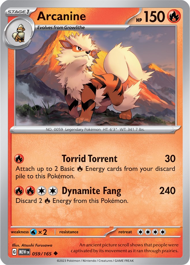 Arcanine (059/165) [Scarlet & Violet: 151] | Clutch Gaming