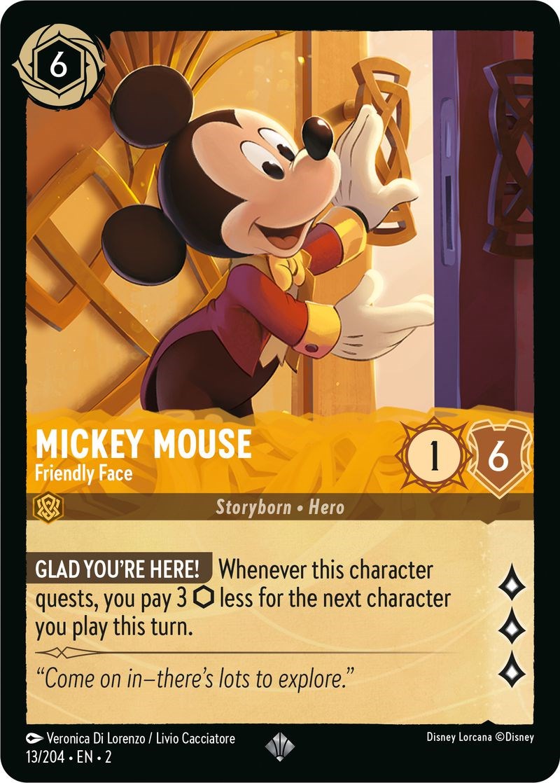 Mickey Mouse - Friendly Face (13/204) [Rise of the Floodborn] | Clutch Gaming