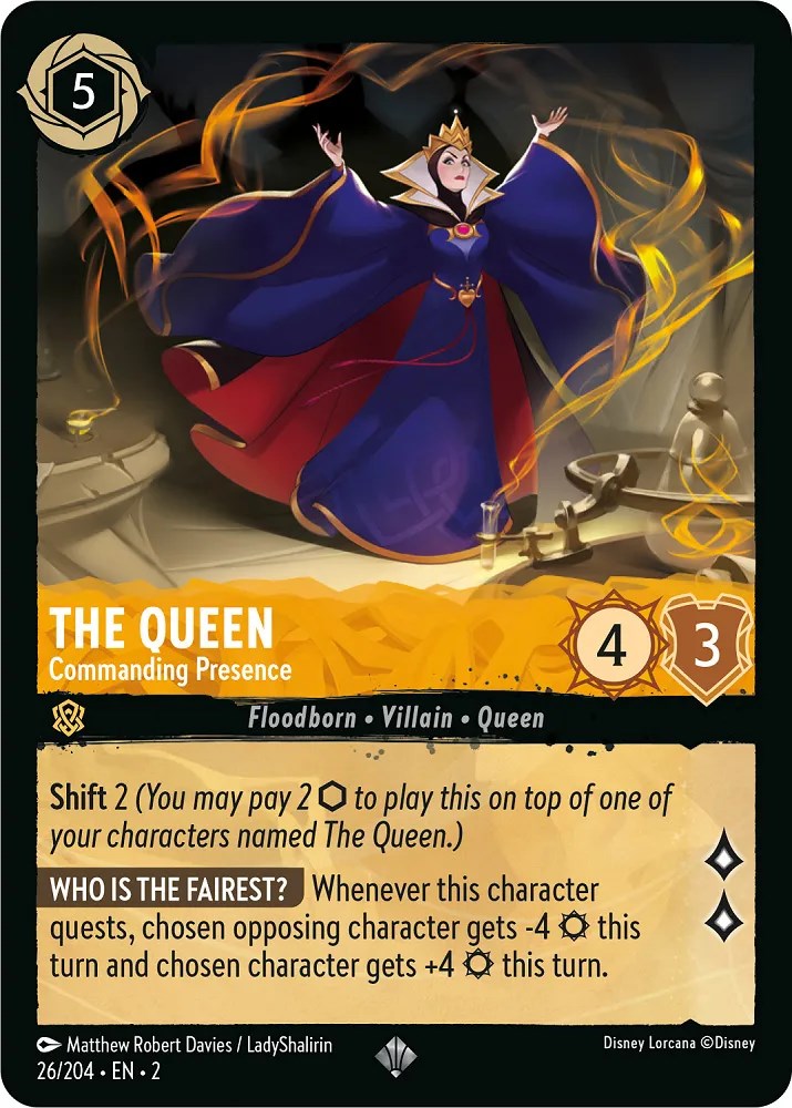 The Queen - Commanding Presence (26/204) [Rise of the Floodborn] | Clutch Gaming