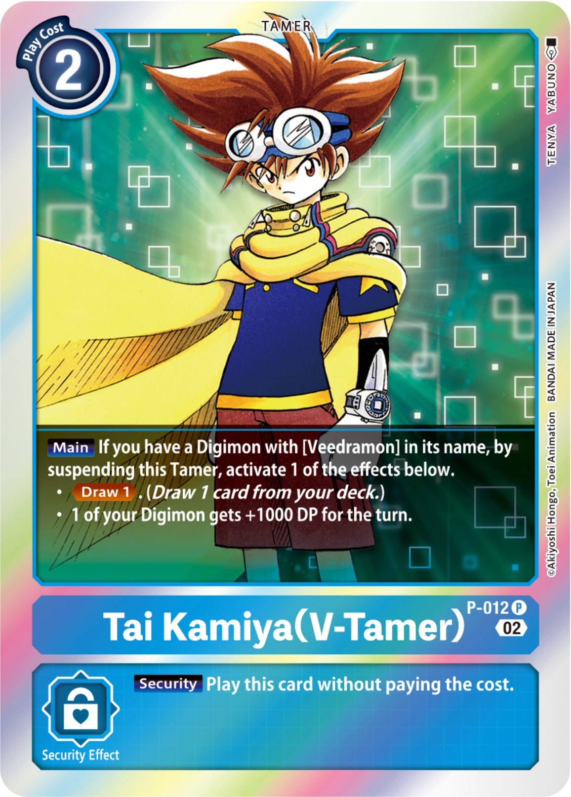 Tai Kamiya (V-Tamer) [P-012] (Resurgence Booster Reprint) [Resurgence Booster] | Clutch Gaming