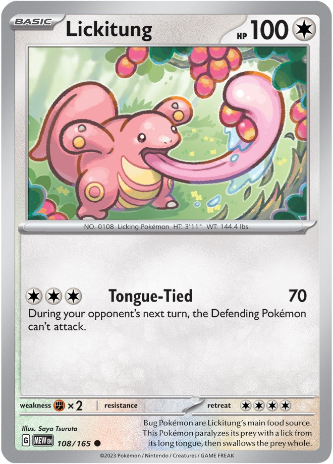 Lickitung (108/165) [Scarlet & Violet: 151] | Clutch Gaming