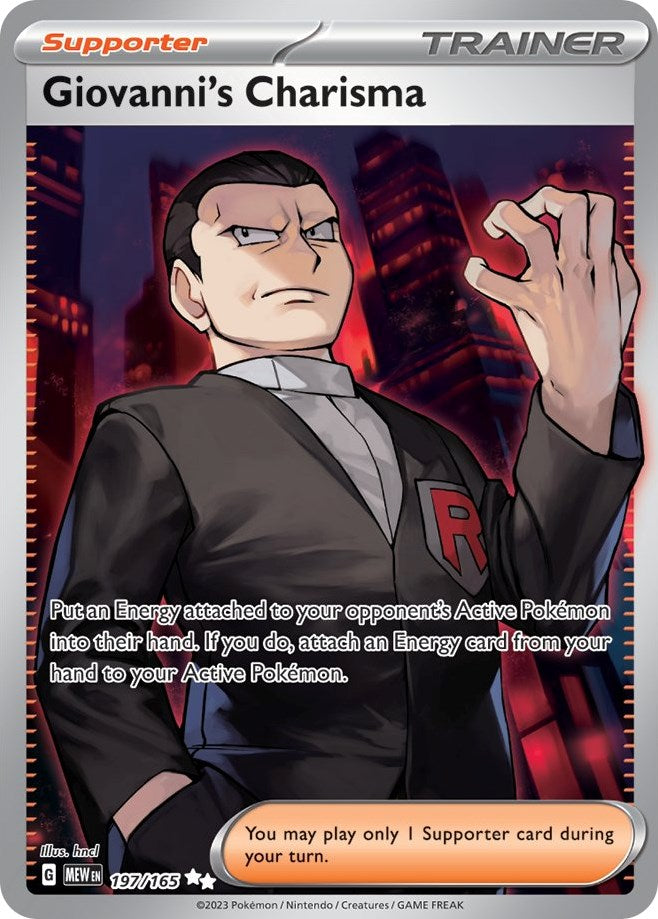 Giovanni's Charisma (197/165) [Scarlet & Violet: 151] | Clutch Gaming