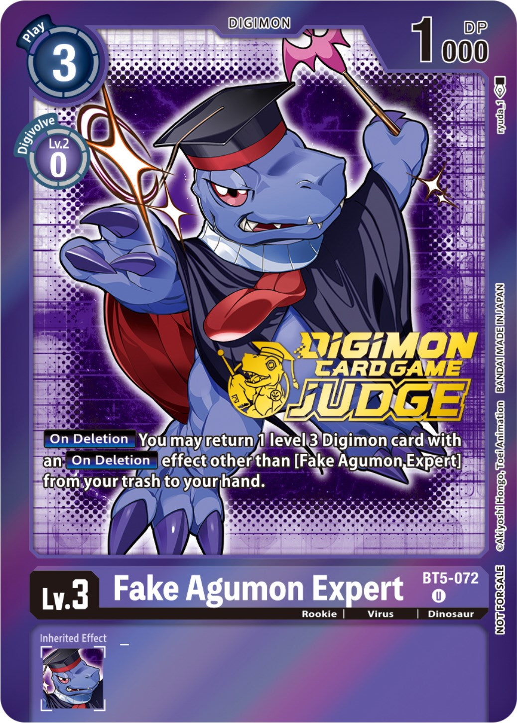 Fake Agumon Expert [BT5-072] (Judge Pack 4) [Battle of Omni Promos] | Clutch Gaming