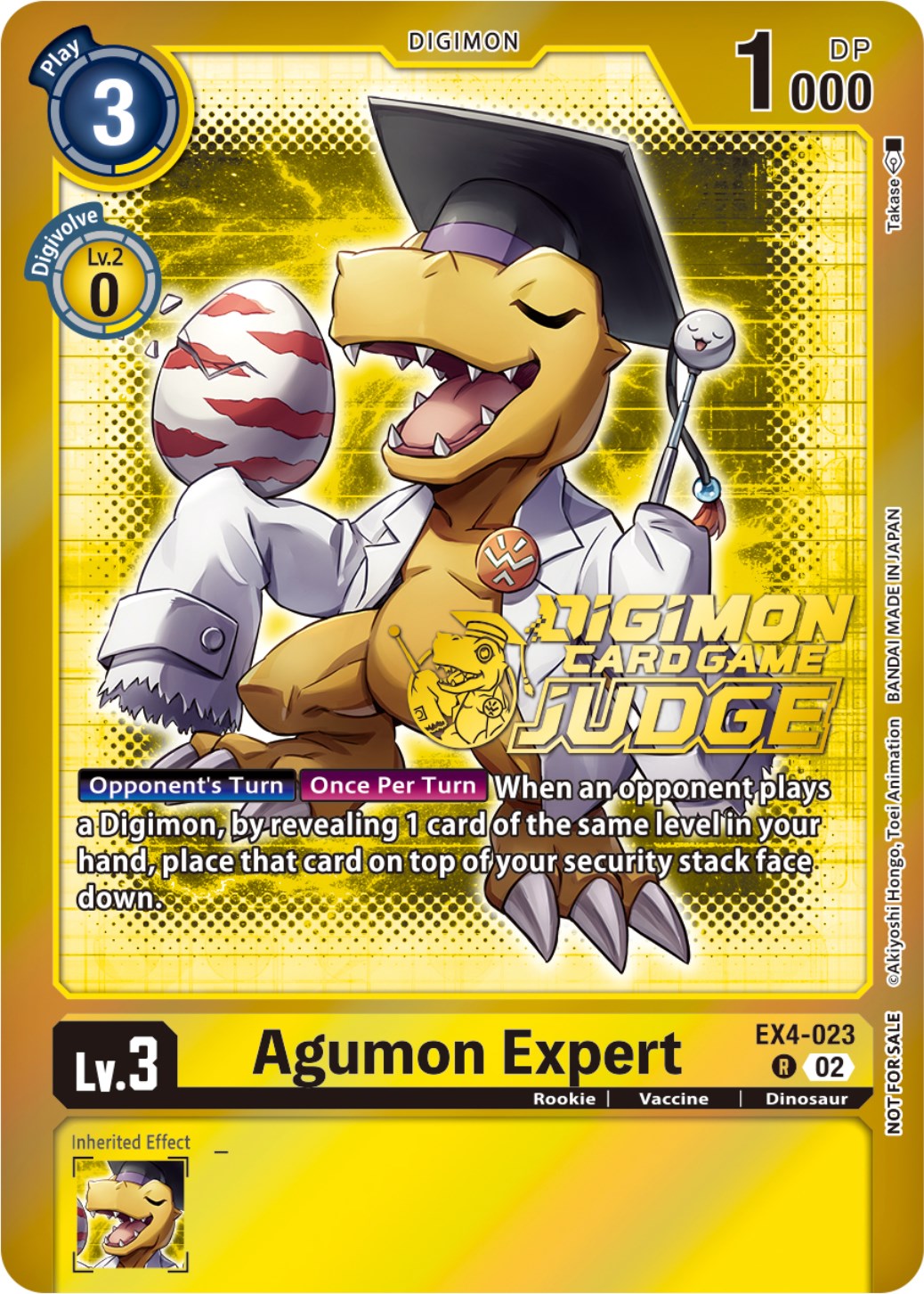 Agumon Expert [EX4-023] (Judge Pack 4) [Alternative Being Booster Promos] | Clutch Gaming