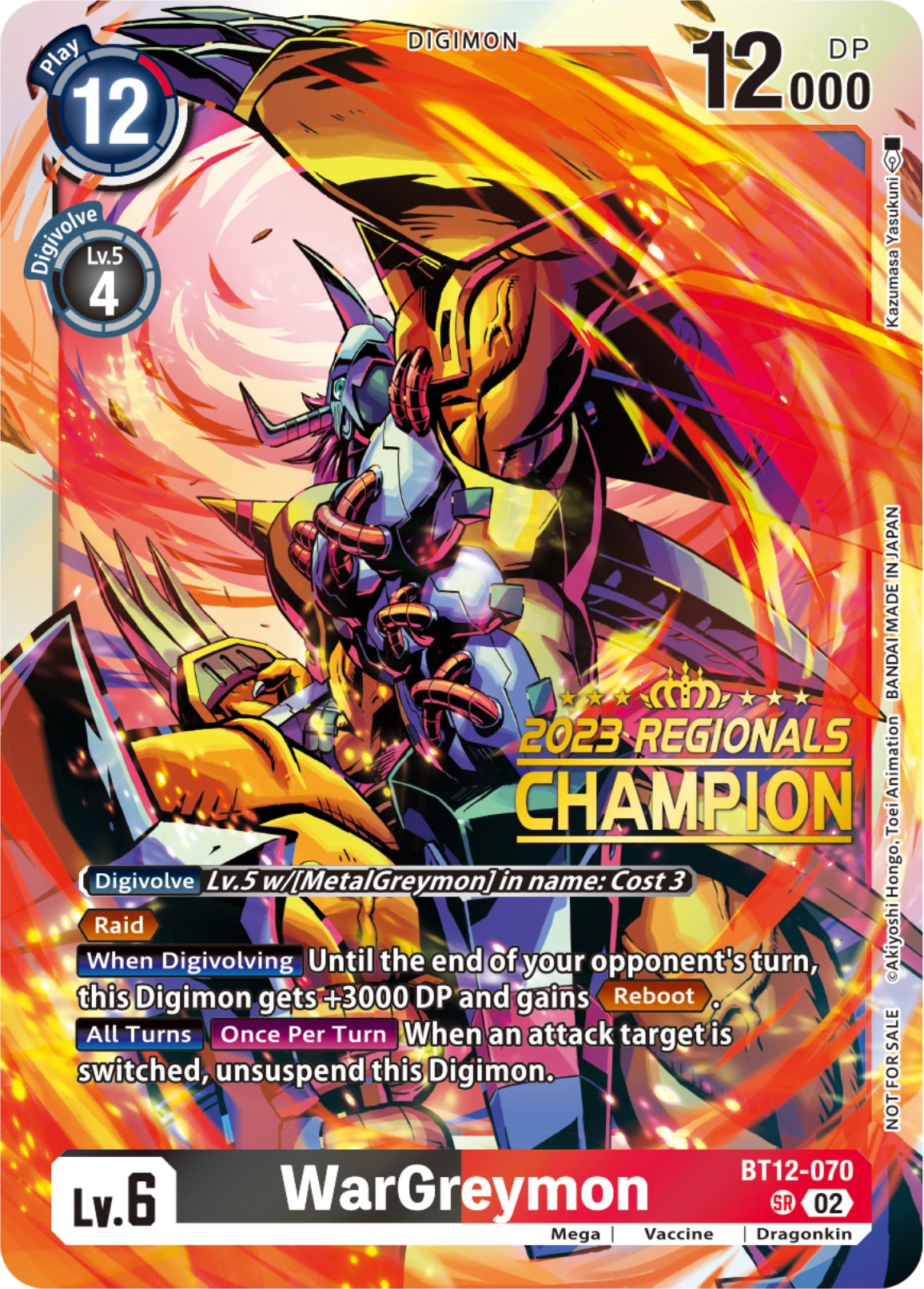 WarGreymon [BT12-070] (2023 Regionals Champion) [Across Time] | Clutch Gaming