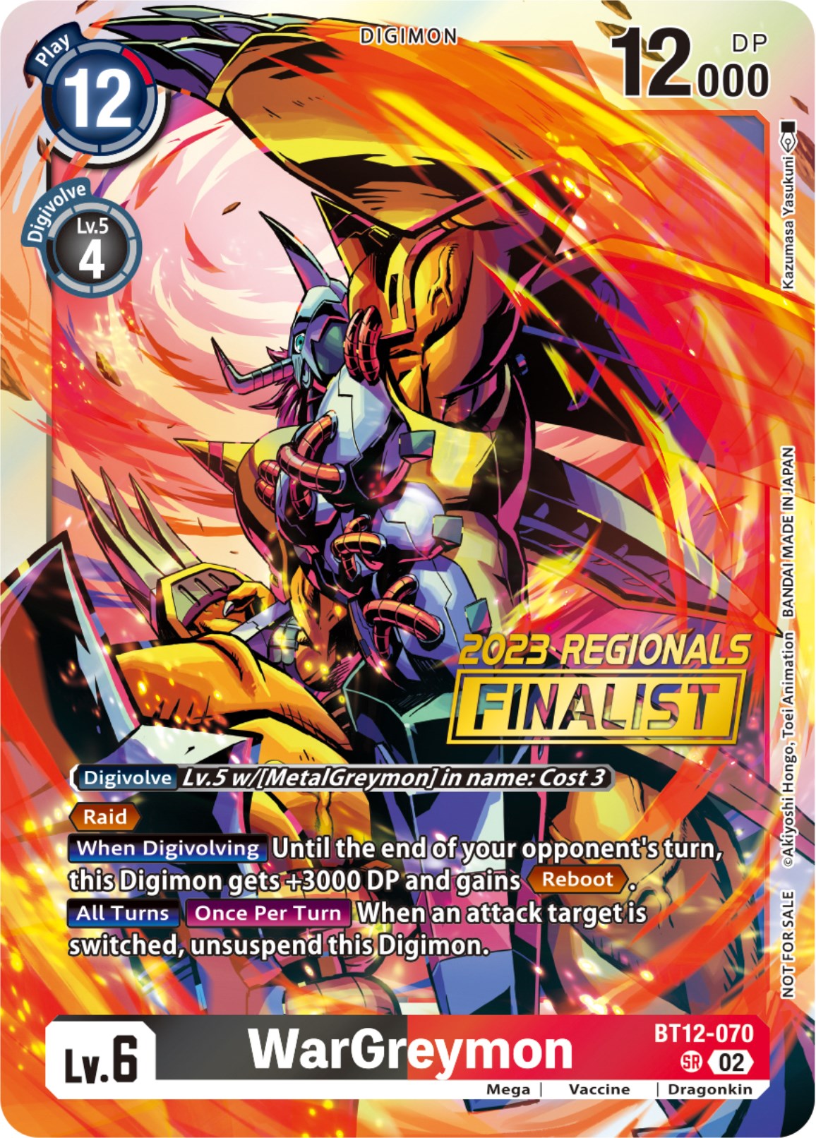 WarGreymon [BT12-070] (2023 Regionals Finalist) [Across Time] | Clutch Gaming