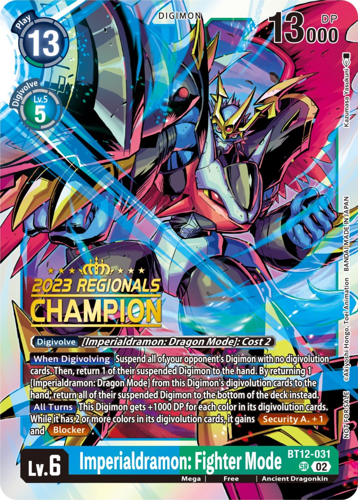 Imperialdramon: Fighter Mode [BT12-031] (2023 Regionals Champion) [Across Time] | Clutch Gaming