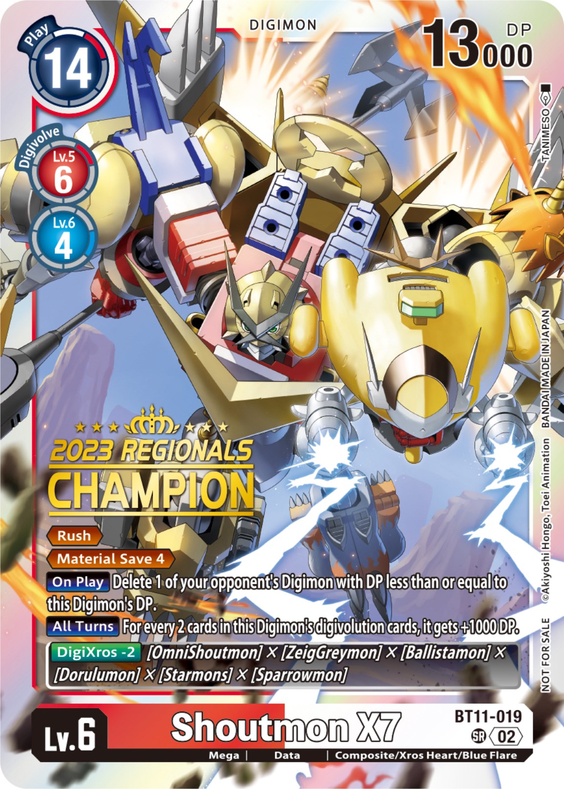 Shoutmon X7 [BT11-019] (2023 Regionals Champion) [Dimensional Phase] | Clutch Gaming