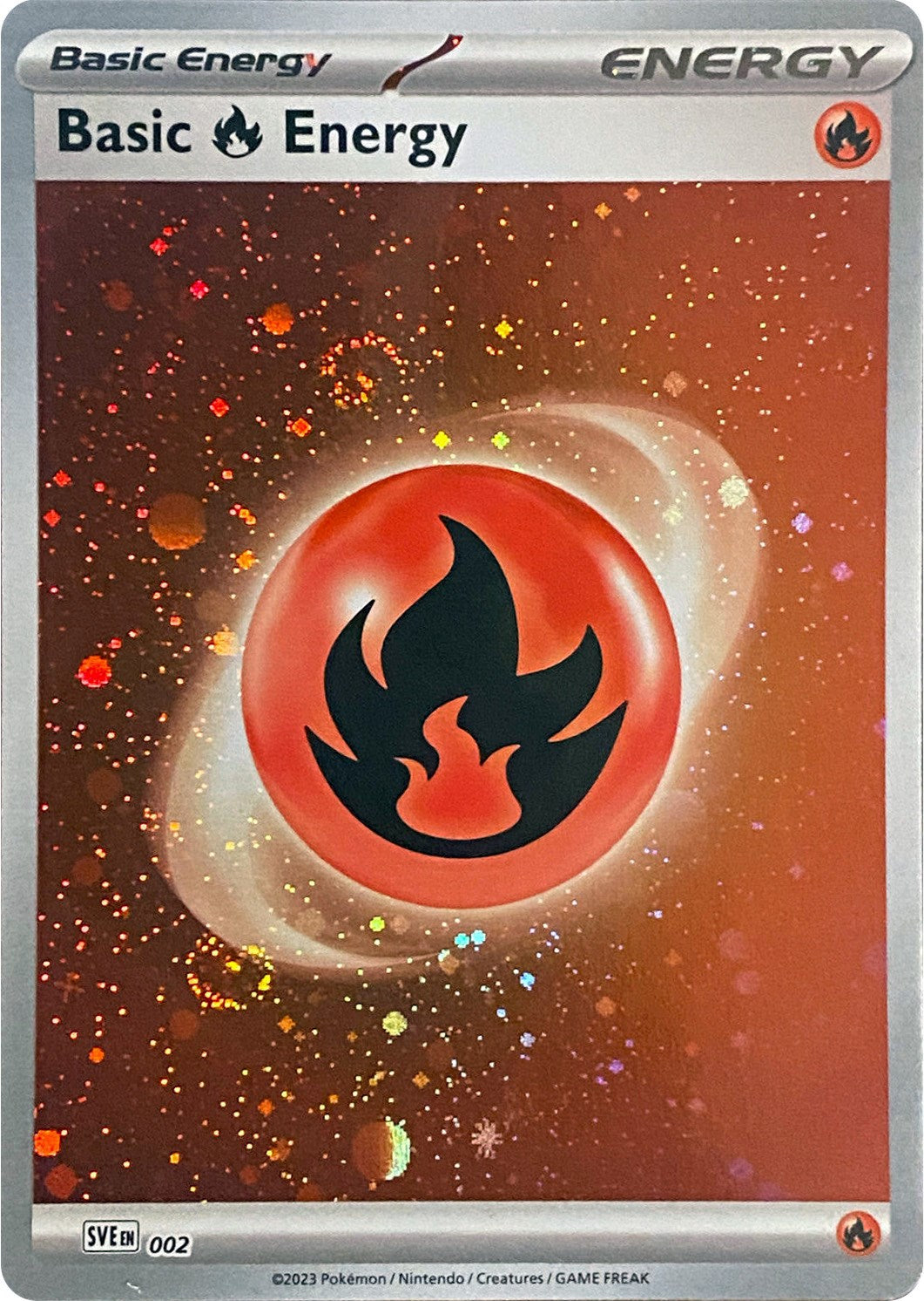 Basic Fire Energy (002) (Cosmos Holo) [Scarlet & Violet: Base Set] | Clutch Gaming