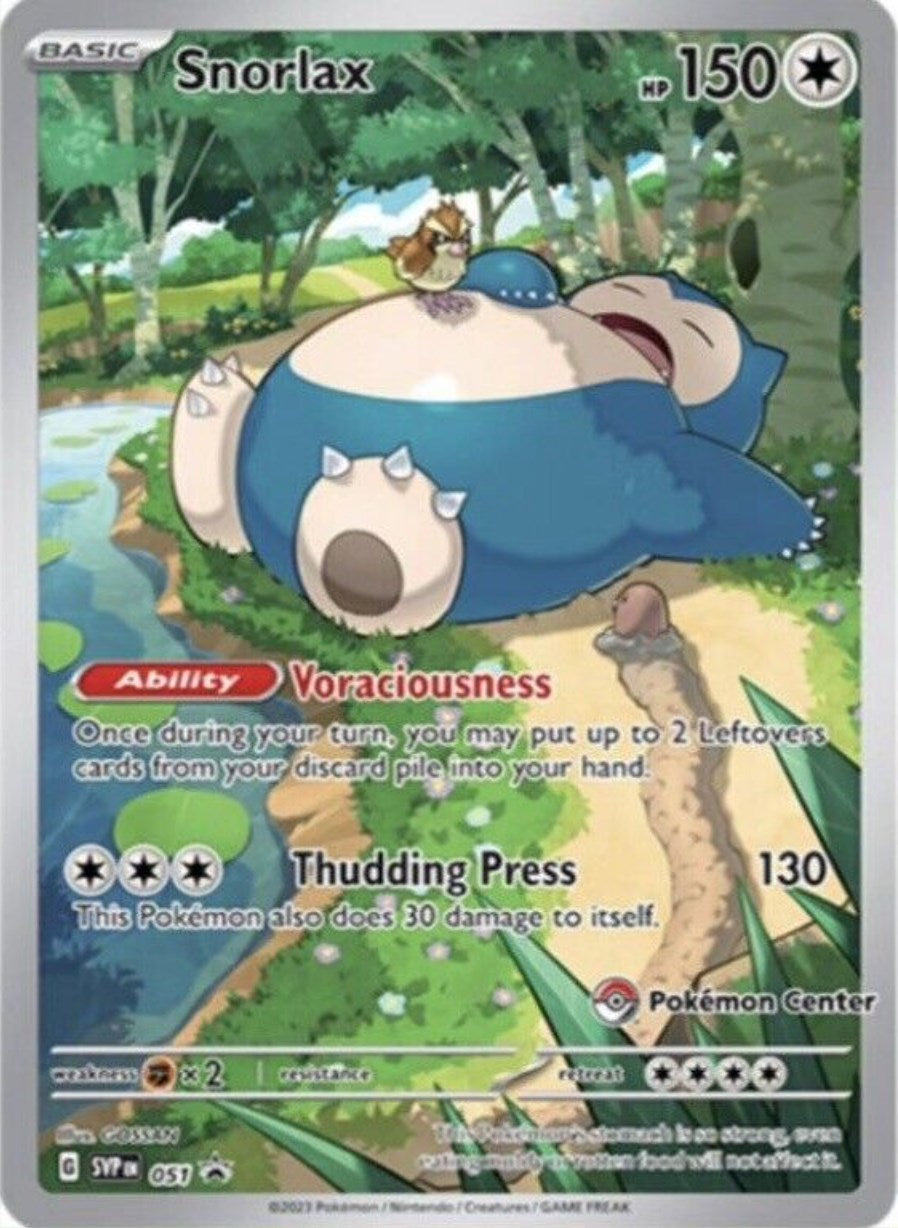 Snorlax (051) (Pokemon Center Exclusive) [Scarlet & Violet: Black Star Promos] | Clutch Gaming