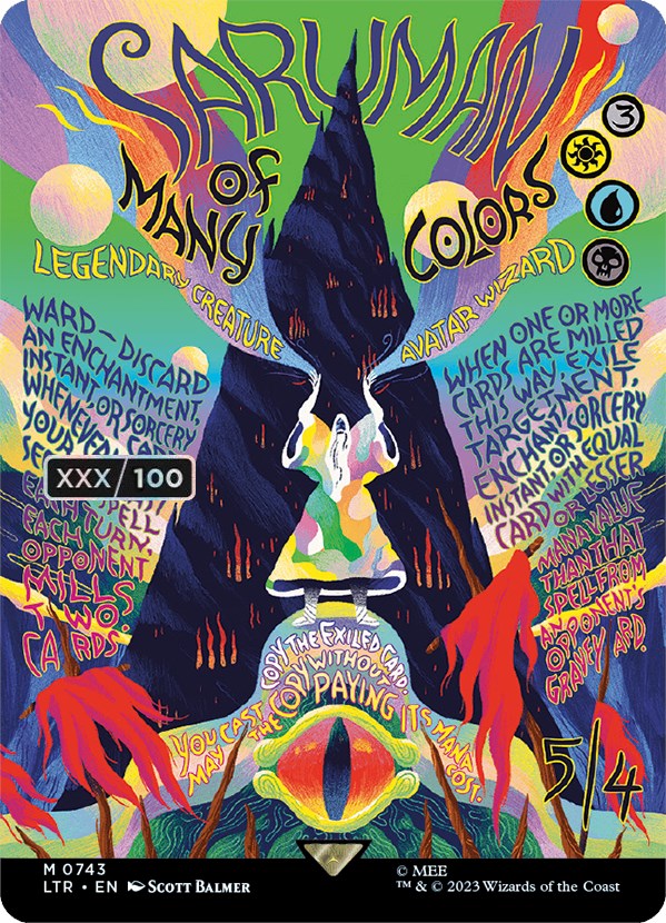 Saruman of Many Colors (Borderless Poster) (Serialized) [The Lord of the Rings: Tales of Middle-Earth] | Clutch Gaming