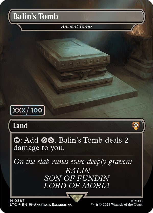 Balin's Tomb - Ancient Tomb (Serialized) [The Lord of the Rings: Tales of Middle-Earth Commander] | Clutch Gaming