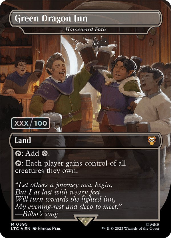 Green Dragon Inn - Homeward Path (Borderless) (Serialized) [The Lord of the Rings: Tales of Middle-Earth Commander] | Clutch Gaming