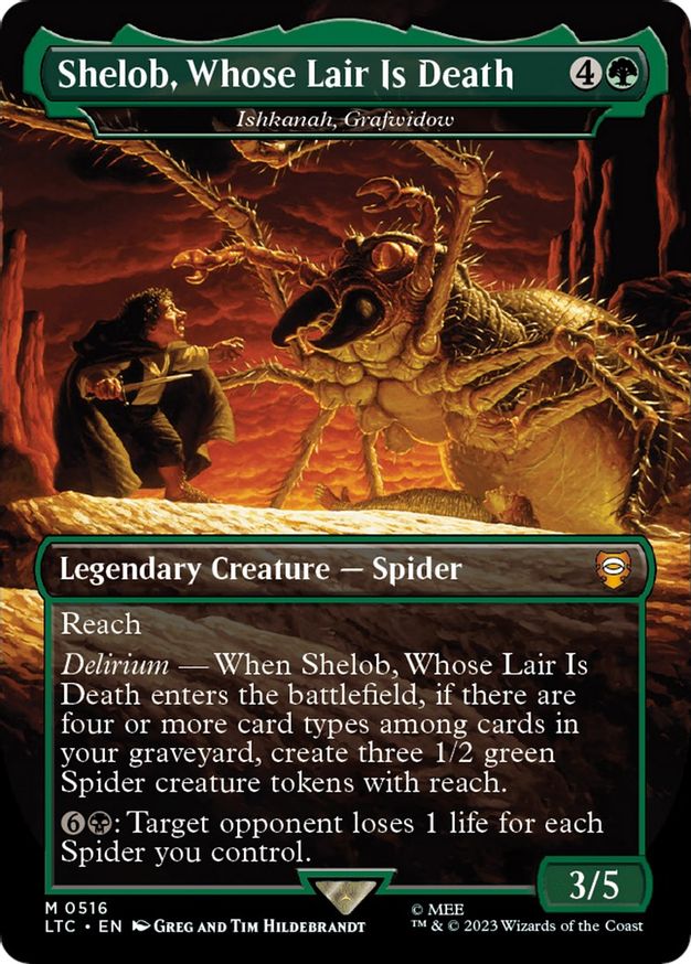 Shelob, Whose Lair Is Death - Ishkanah, Grafwidow (Borderless) [The Lord of the Rings: Tales of Middle-Earth Commander] | Clutch Gaming