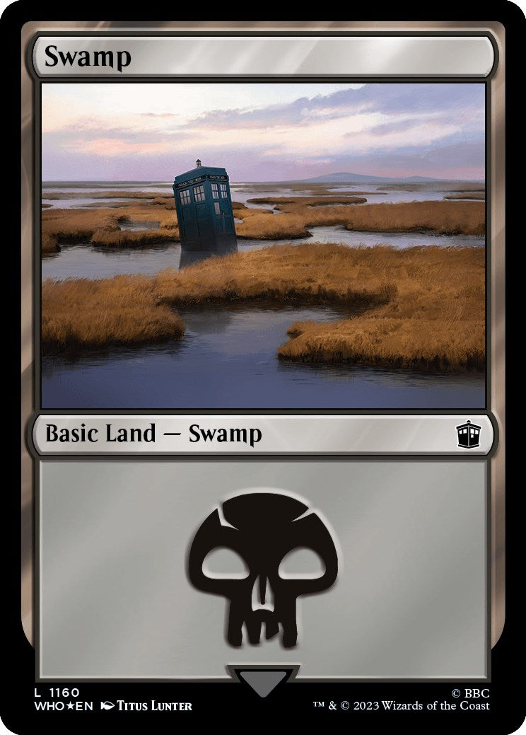 Swamp (1160) (Surge Foil) [Doctor Who] | Clutch Gaming