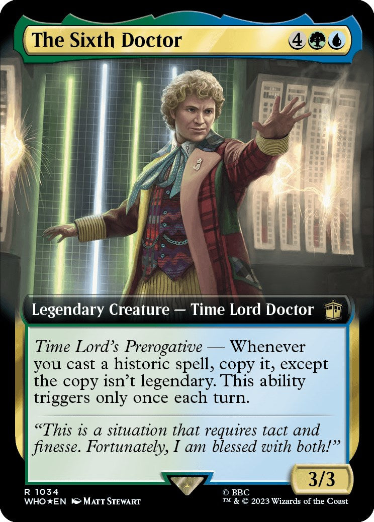 The Sixth Doctor (Extended Art) (Surge Foil) [Doctor Who] | Clutch Gaming