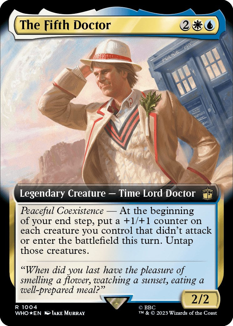 The Fifth Doctor (Extended Art) (Surge Foil) [Doctor Who] | Clutch Gaming