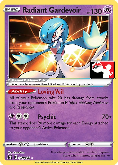 Radiant Gardevoir (069/196) [Prize Pack Series Three] | Clutch Gaming