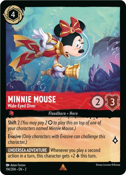 Minnie Mouse - Wide-Eyed Diver (114/204) [Rise of the Floodborn] | Clutch Gaming