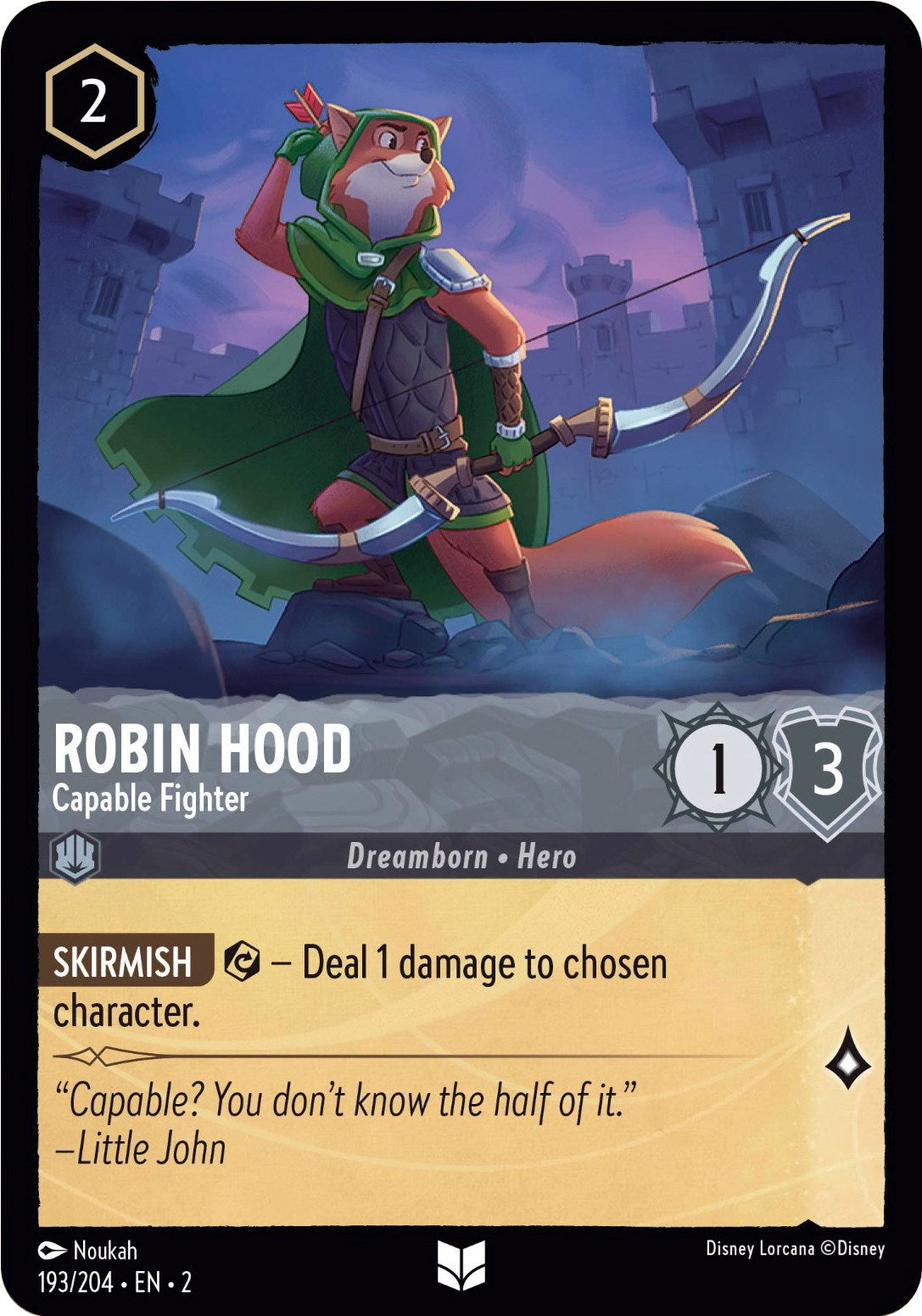 Robin Hood - Capable Fighter (193/204) [Rise of the Floodborn] | Clutch Gaming