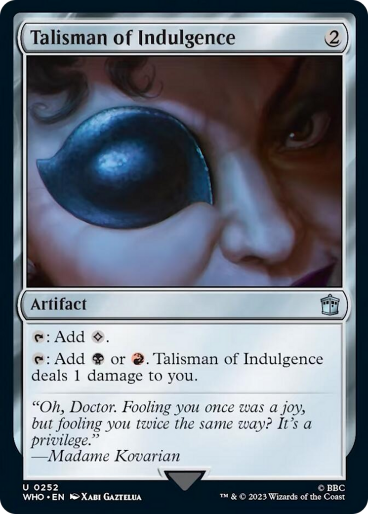 Talisman of Indulgence [Doctor Who] | Clutch Gaming