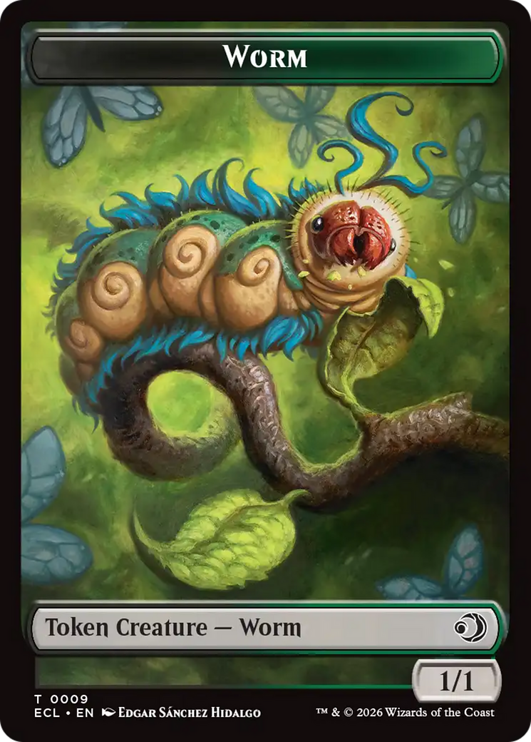Merfolk // Worm Double-Sided Token [Lorwyn Eclipsed Tokens] | Clutch Gaming