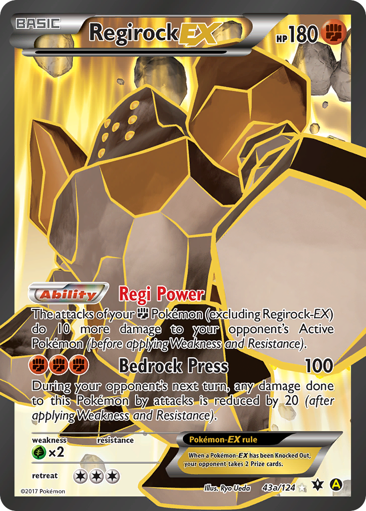 Regirock EX (43a/124) [Alternate Art Promos] | Clutch Gaming