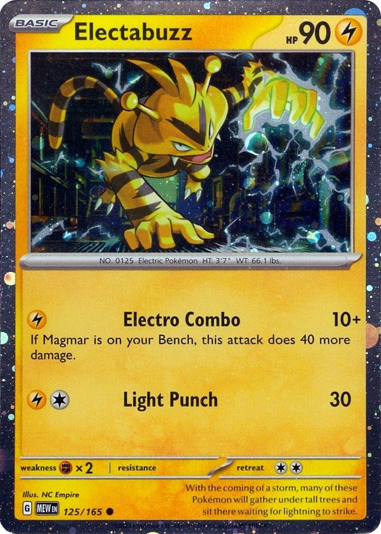 Electabuzz (125/165) (Cosmos Holo) [Miscellaneous Cards] | Clutch Gaming