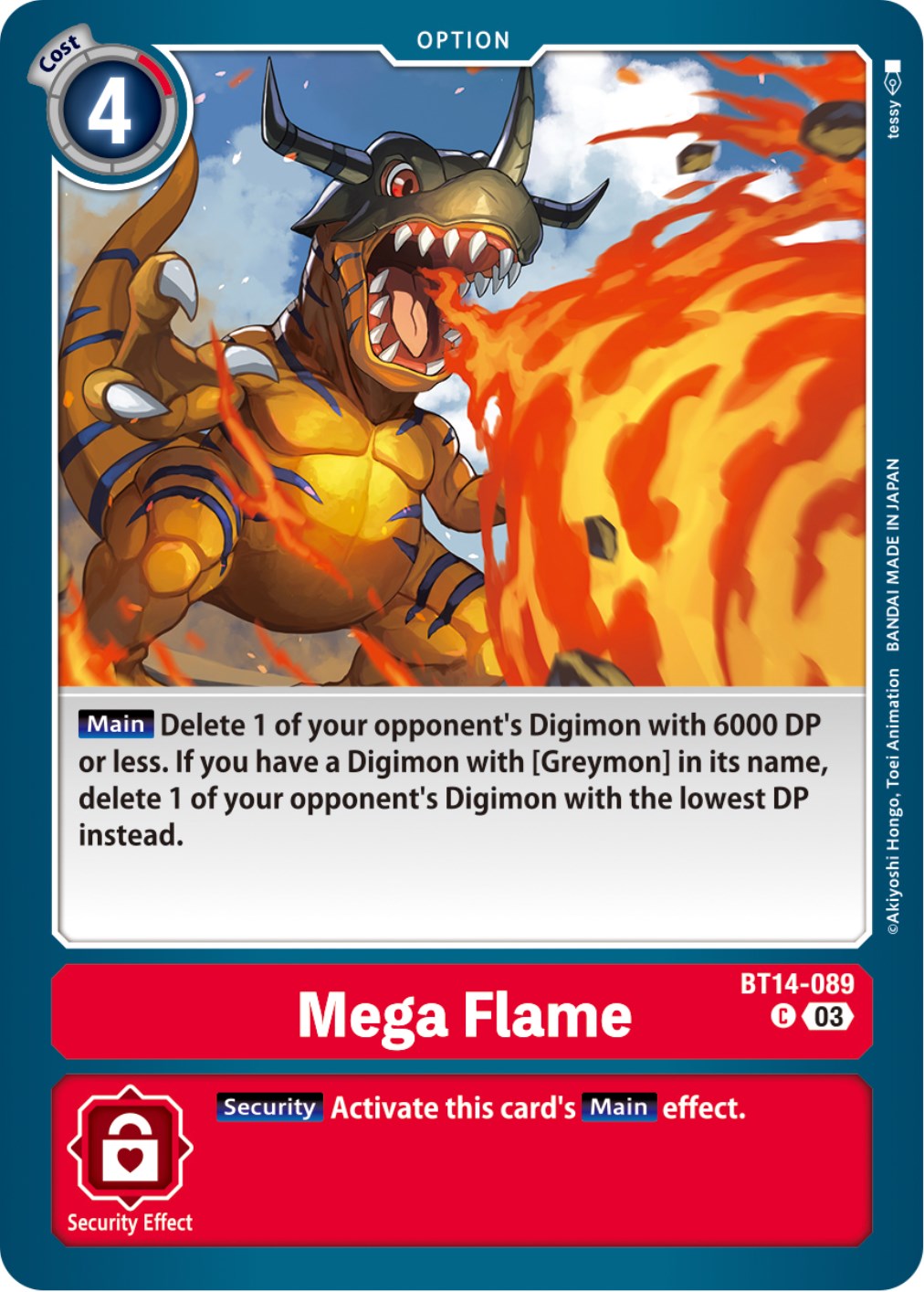 Mega Flame [BT14-089] [Blast Ace] | Clutch Gaming