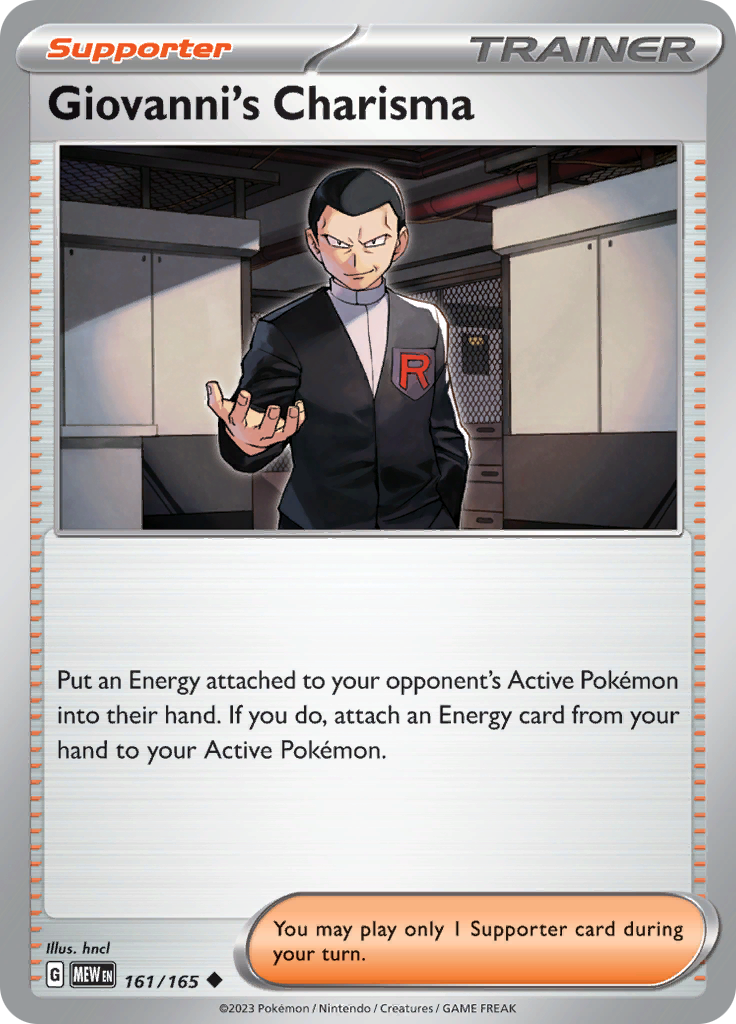 Giovanni's Charisma (161/165) [Scarlet & Violet: 151] | Clutch Gaming