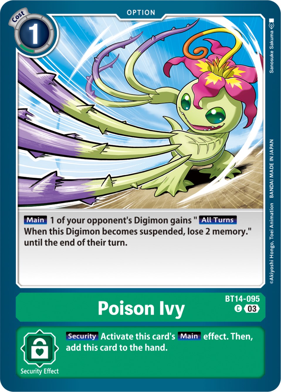 Poison Ivy [BT14-095] [Blast Ace] | Clutch Gaming