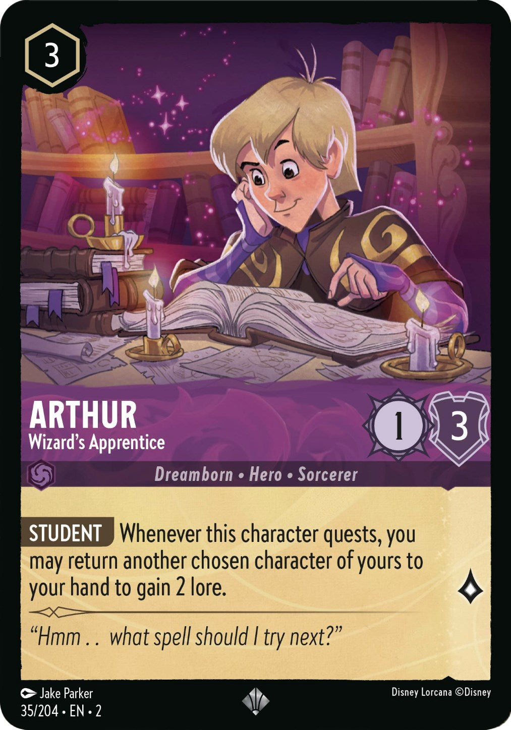 Arthur - Wizard's Apprentice (35/204) [Rise of the Floodborn] | Clutch Gaming