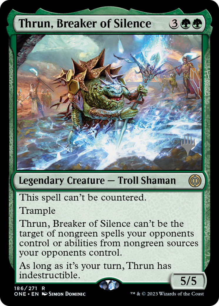 Thrun, Breaker of Silence (Promo Pack) [Phyrexia: All Will Be One Promos] | Clutch Gaming