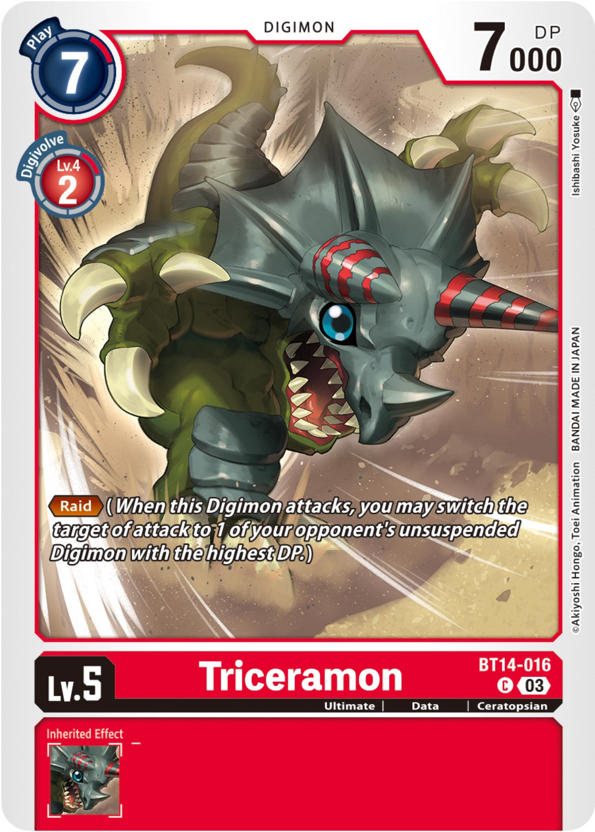 Triceramon [BT14-016] [Blast Ace] | Clutch Gaming