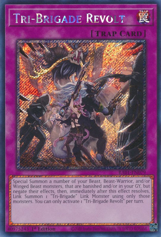 Tri-Brigade Revolt [RA01-EN079] Platinum Secret Rare | Clutch Gaming