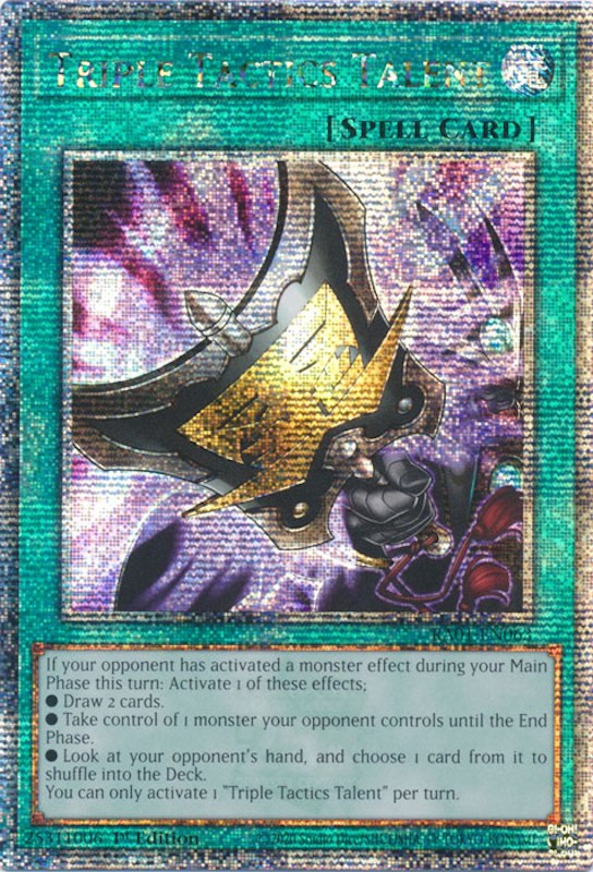 Triple Tactics Talent [RA01-EN063] Quarter Century Secret Rare | Clutch Gaming