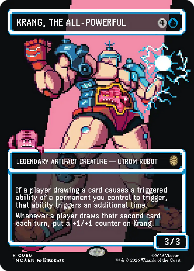 Krang, the All-Powerful (Borderless) (Surge Foil) [Teenage Mutant Ninja Turtles Commander] | Clutch Gaming