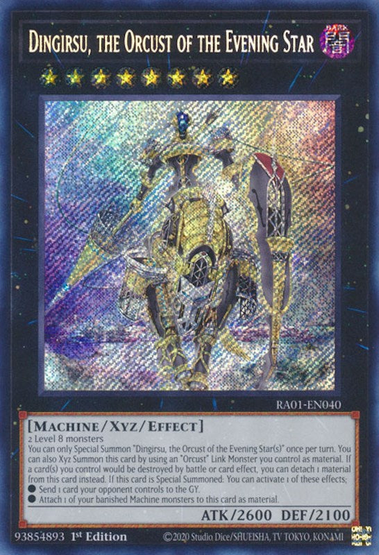 Dingirsu, the Orcust of the Evening Star [RA01-EN040] Secret Rare | Clutch Gaming