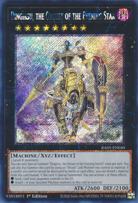 Dingirsu, the Orcust of the Evening Star [RA01-EN040] Platinum Secret Rare | Clutch Gaming