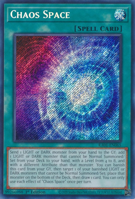 Chaos Space [RA01-EN065] Secret Rare | Clutch Gaming