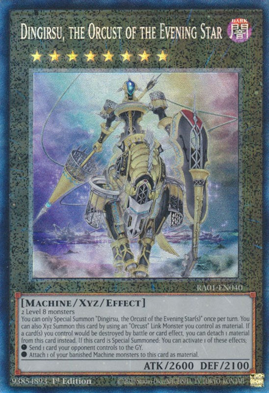 Dingirsu, the Orcust of the Evening Star [RA01-EN040] Prismatic Collector's Rare | Clutch Gaming