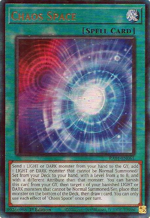 Chaos Space [RA01-EN065] Prismatic Ultimate Rare | Clutch Gaming